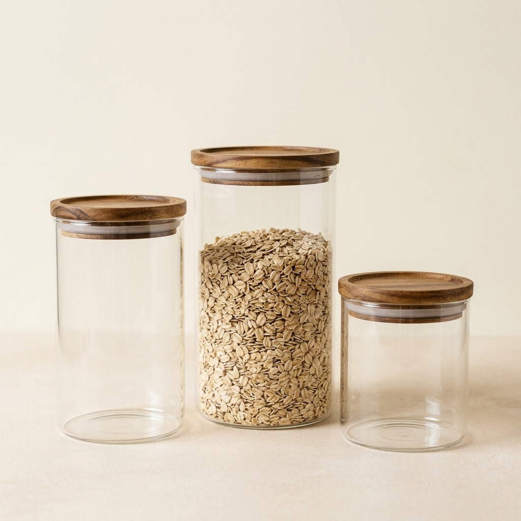Nested Glass Storage Jars