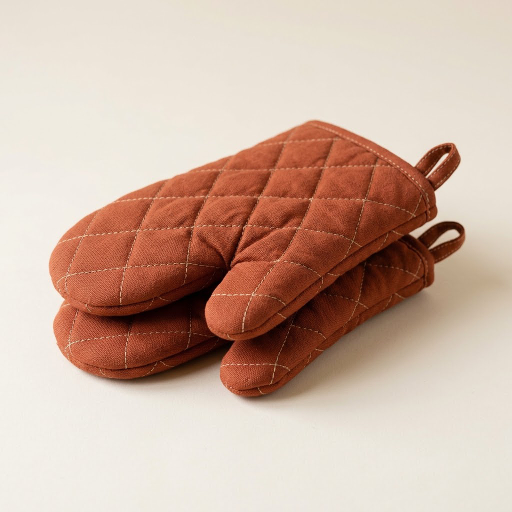 Cotton Oven Mitt Pair